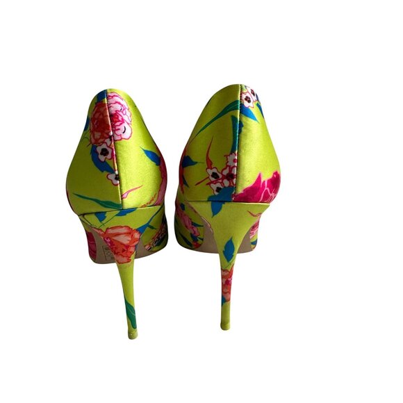 ALDO Flower Power Floral Rose Print Fabric Heels Size US 7 - Picture 2 of 9